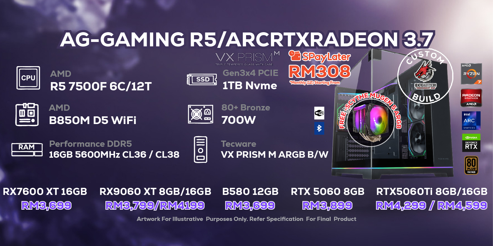 # DOTATECH AG-GAMING R5/ARCRTXRADEON 3.7 - CUSTOM PC GAMING PACKAGE ...