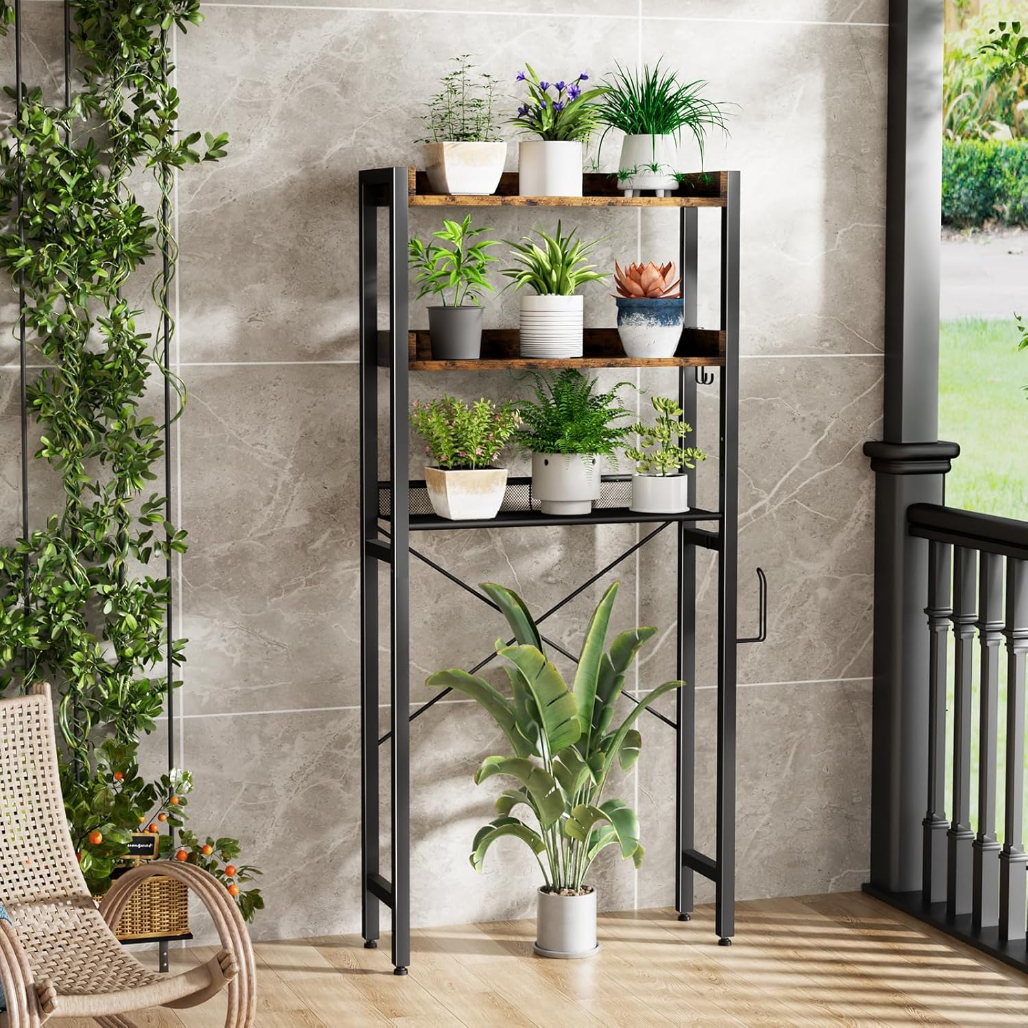 Toilet Storage Shelf Bathroom Waterproof Rack Restroom Stand Wash ...