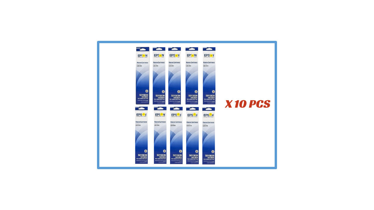 EPSON LQ-310 RIBBON x 10 pcs ( 10 in 1) EPS SO15639 / SO15634 / FOR ...