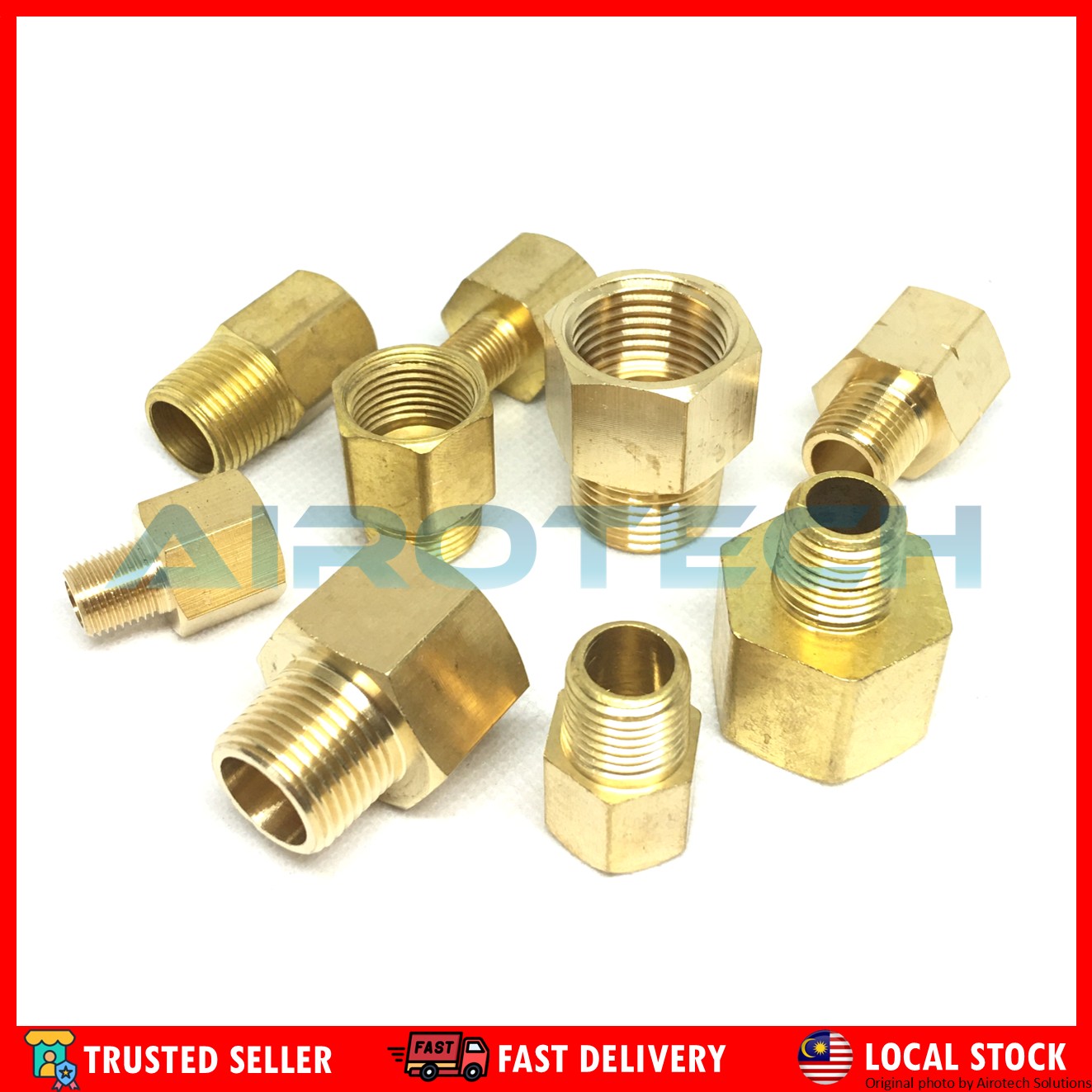 Brass Fitting Adaptor Connectors Female To Male Fitting Thread Reducer ...
