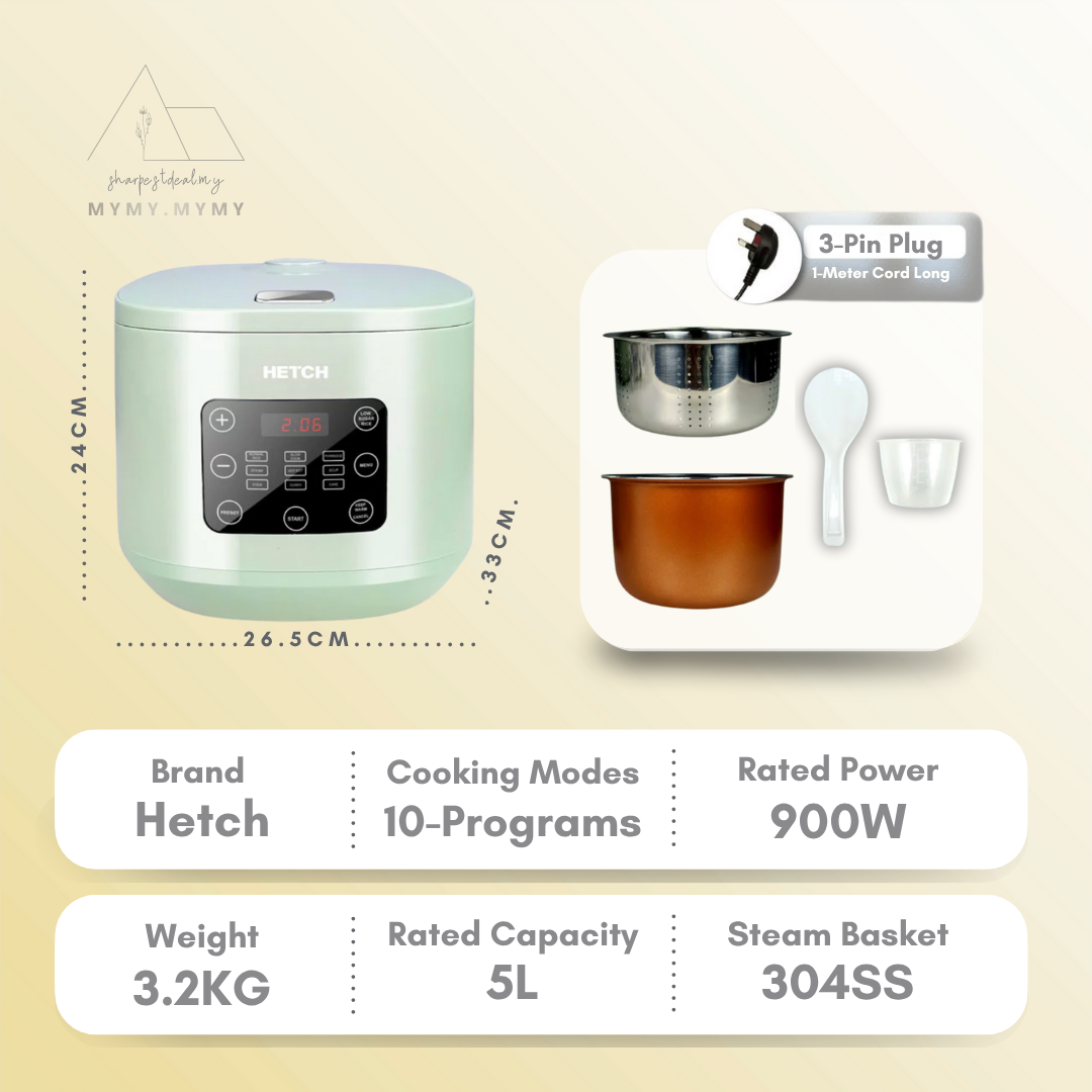 HETCH R1 Smart Low Sugar Rice Cooker (5L) - MTC-1725-HC | Periuk Nasi ...