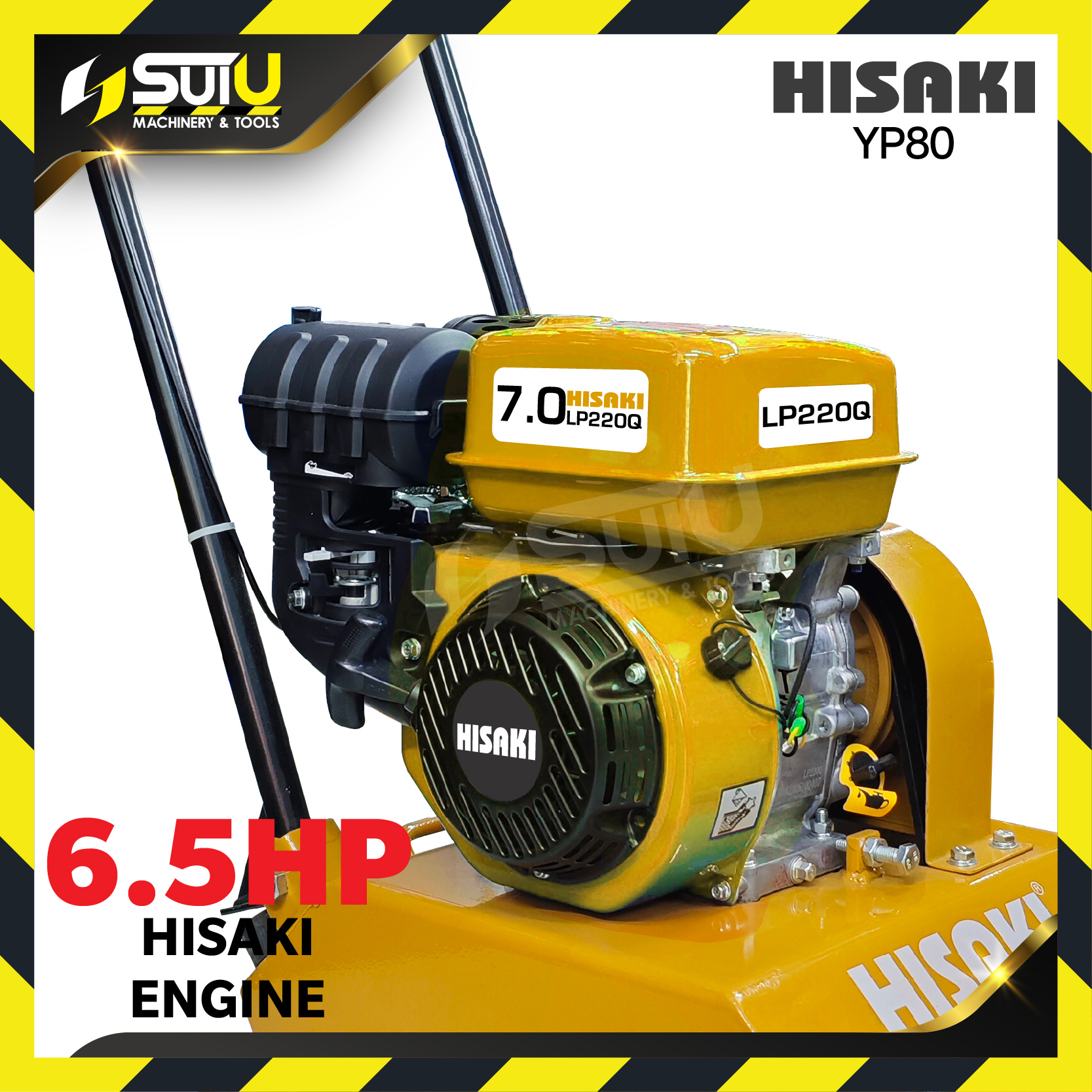 HISAKI YP80 Vibration Plate Compactor with Robin EY-20D / Hisaki LP220Q ...