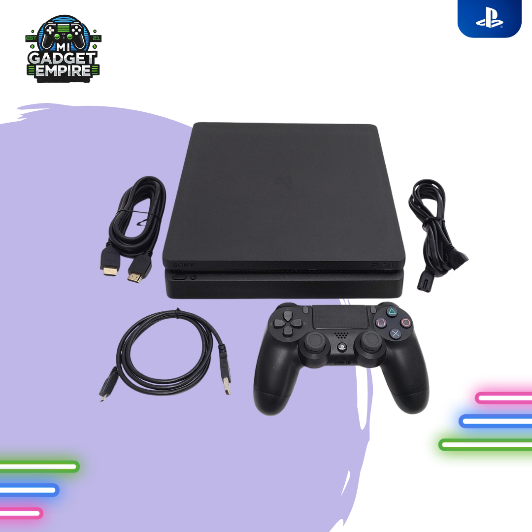 ORIGINAL PS4 PLAYSTATION SLIM CONSOLE USED SET COMPLETE SET | GOOD ...