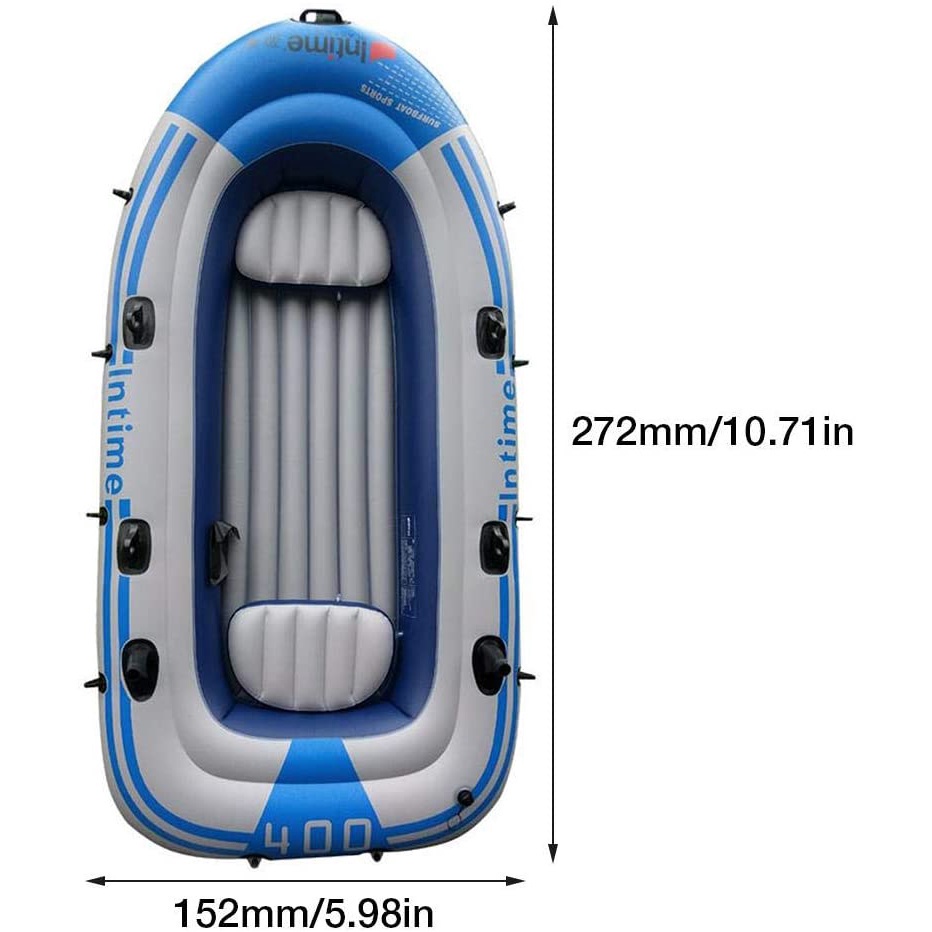 【Campstead】Inflatable Boat Heavy Duty Kayak 4 person Fishing Boat with ...