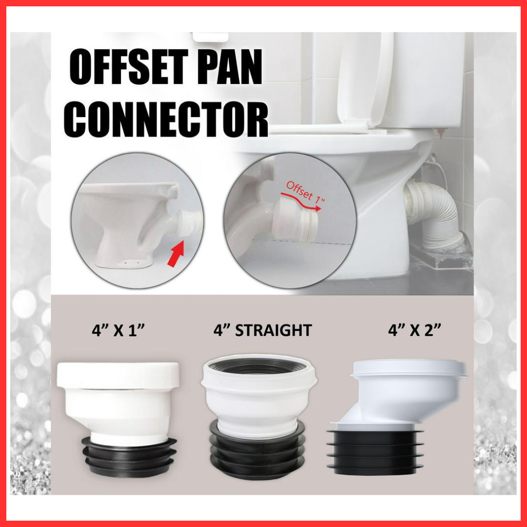 TECHPLAS WC Flexible Offset Connector 100MM (Straight 4