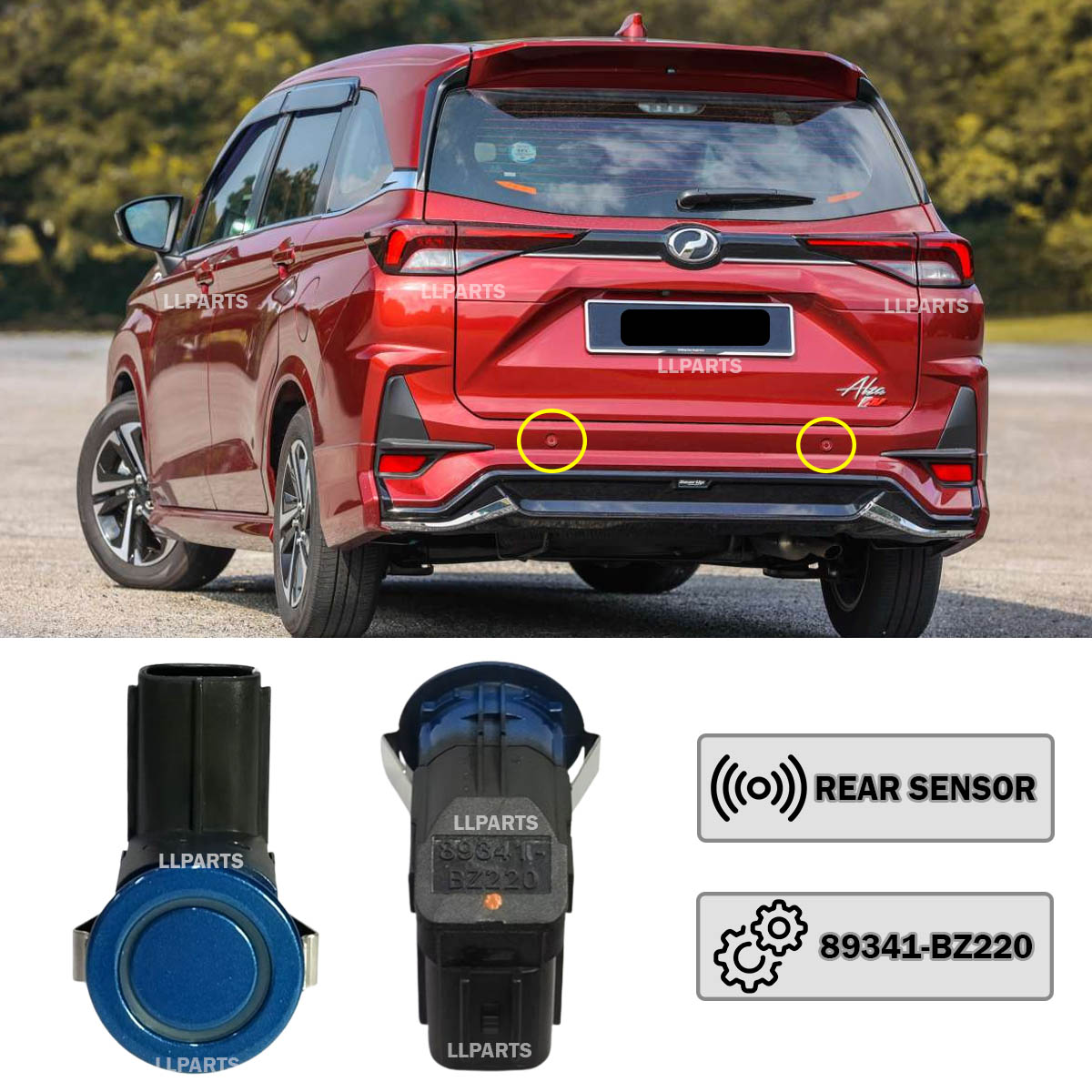 Original Perodua Bezza Alza New 2022 Axia Facelift 2020 Rear Sensor ...