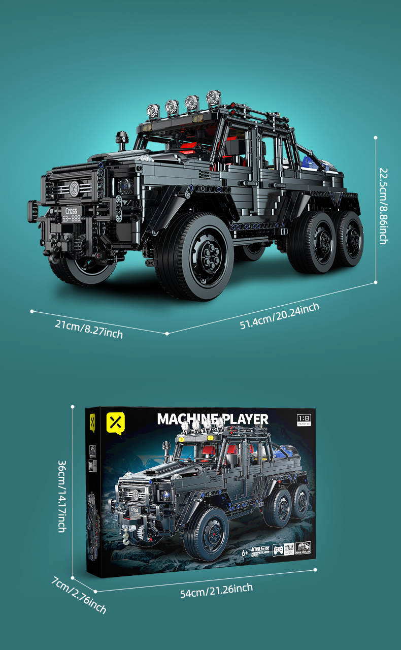 1:8 Scale G-Class Off-Road Model Building Blocks Classic Large ...