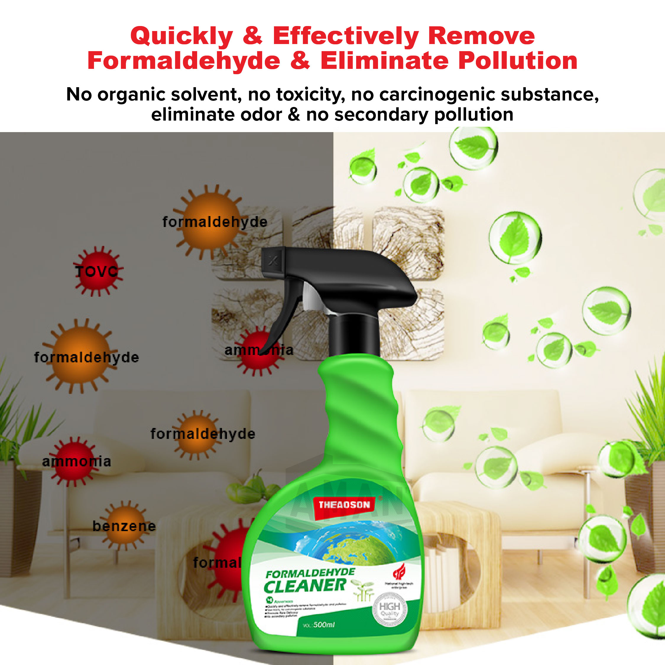 THEAOSON Formaldehyde Removal Formaldehyde Purifies Remover Renovation ...