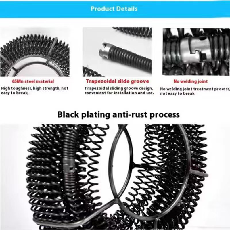 [OD218] 6M/15M/21M/30M Professional Flexible Wire Spring Toilet Sewer ...