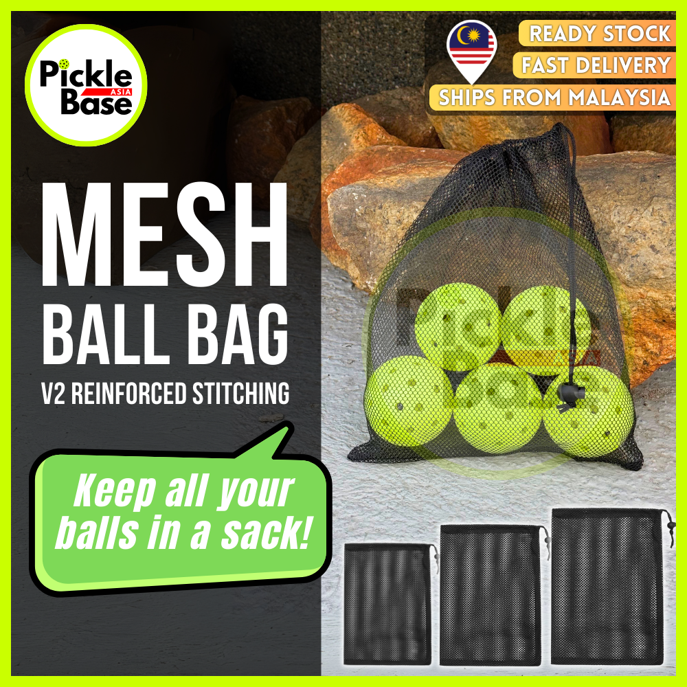 [PICKLEBASE] MESH BALL BAG PICKLEBALL NET STORAGE PICKLE BALL | Shopee ...