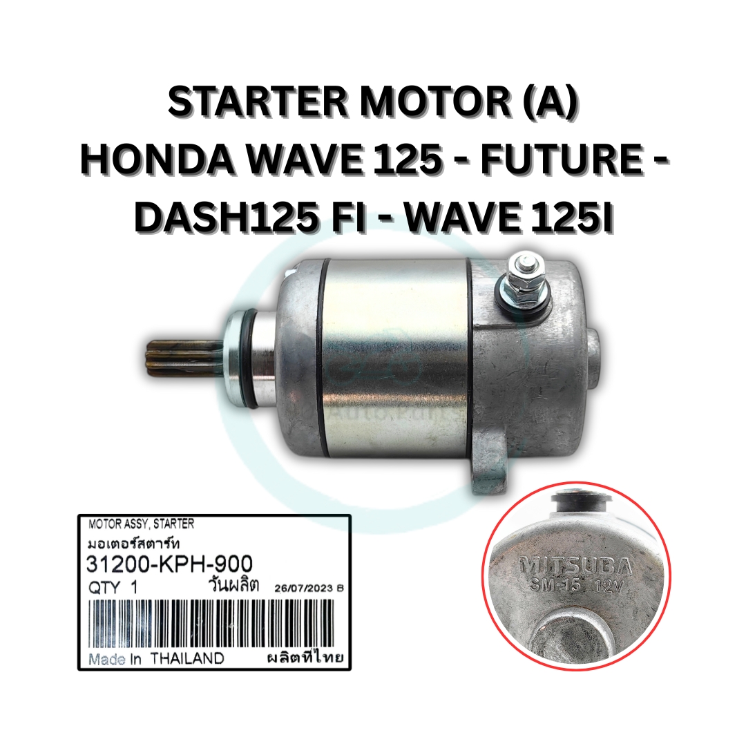 DINAMO STARTER MOTOR MITSUBA HONDA WAVE 125 S X WAVE 125I FUTURE DASH ...