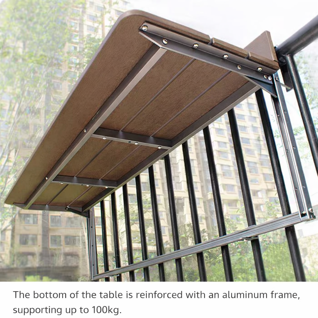 🥳READY STOCK 🥳Balcony Railing Hanging Table foldable balcony table ...