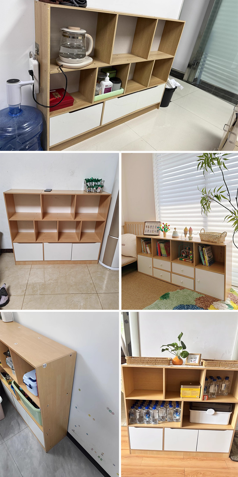 Storage Cabinet Wooden Display Cabinet Storage Rack Shelf TV Cabinet ...