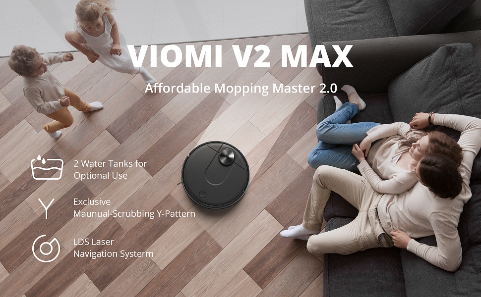 Viomi V2 Max LDS Laser Navigation Smart Robot Vacuum Cleaner/300ml ...