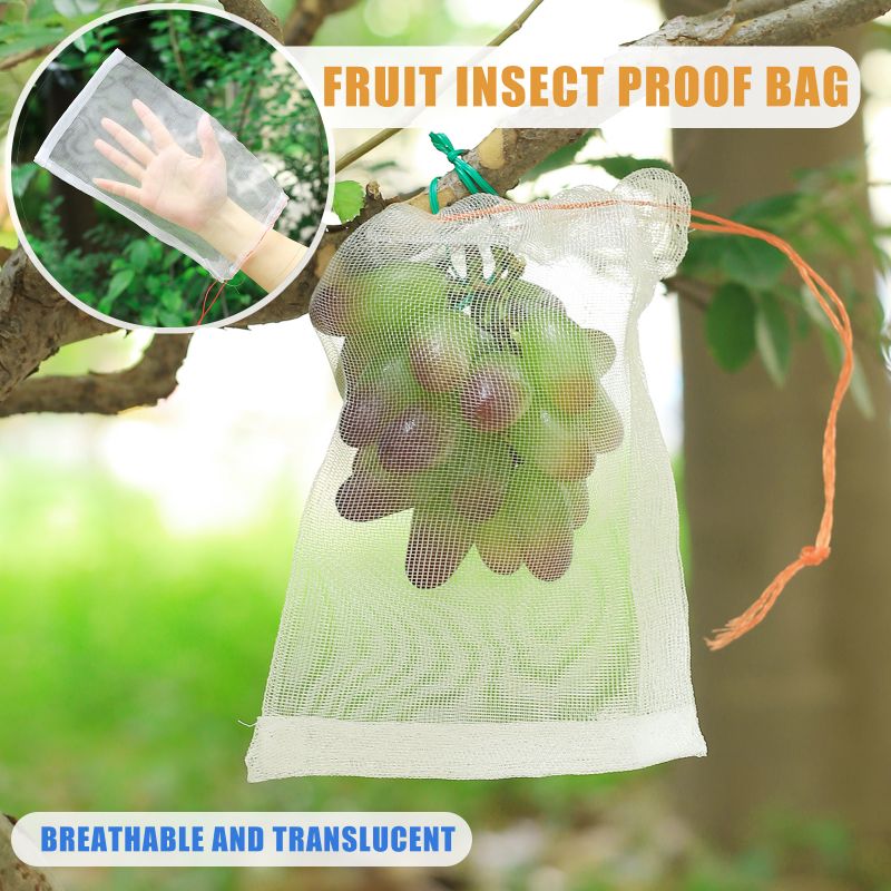 Fruit Protect Mesh Bag Anti Bird Fly Insect Nylon Net Reusable Garden ...