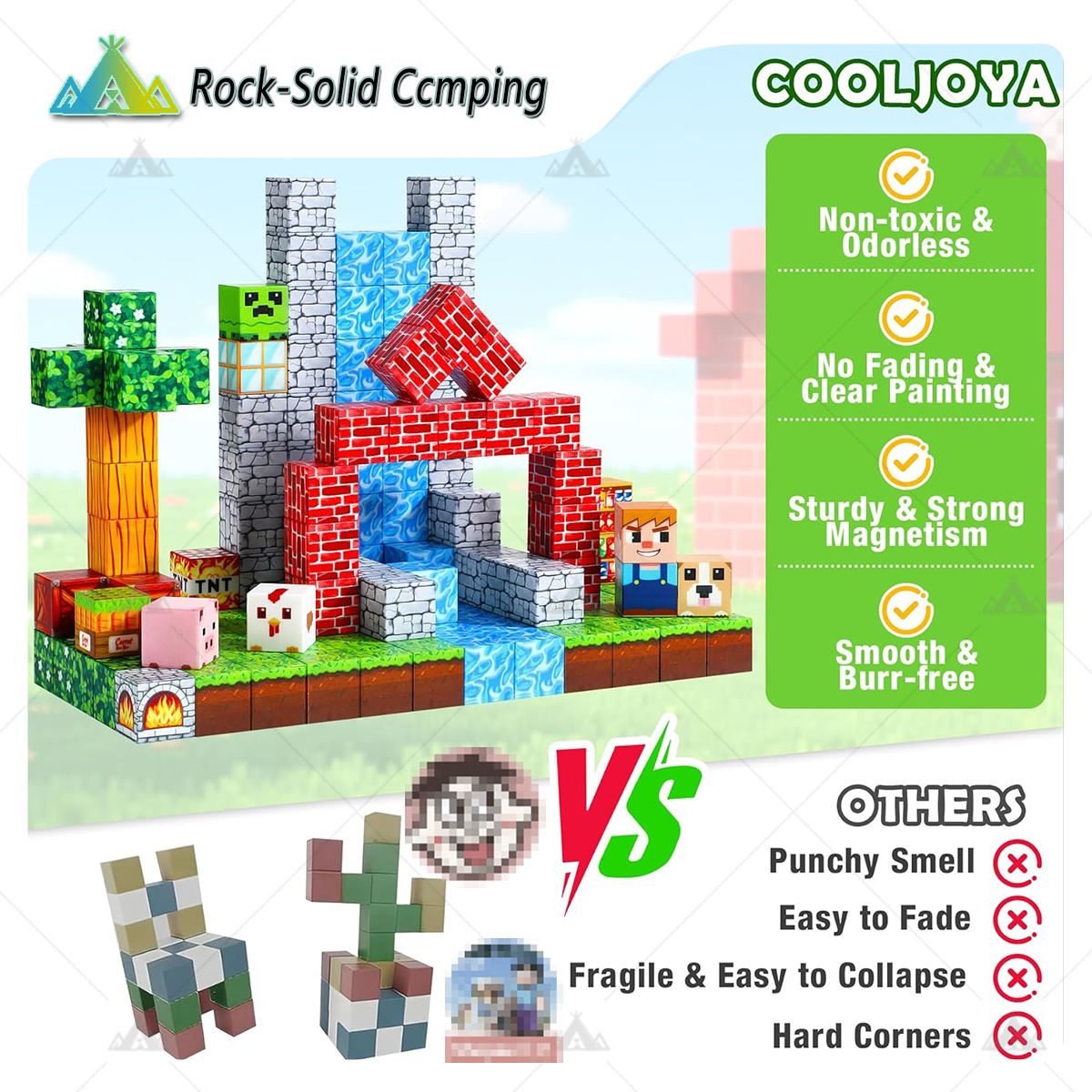【COD】Magnetic Blocks 500PCS Mainan Kanak-kanak STEM Building Blocks ...