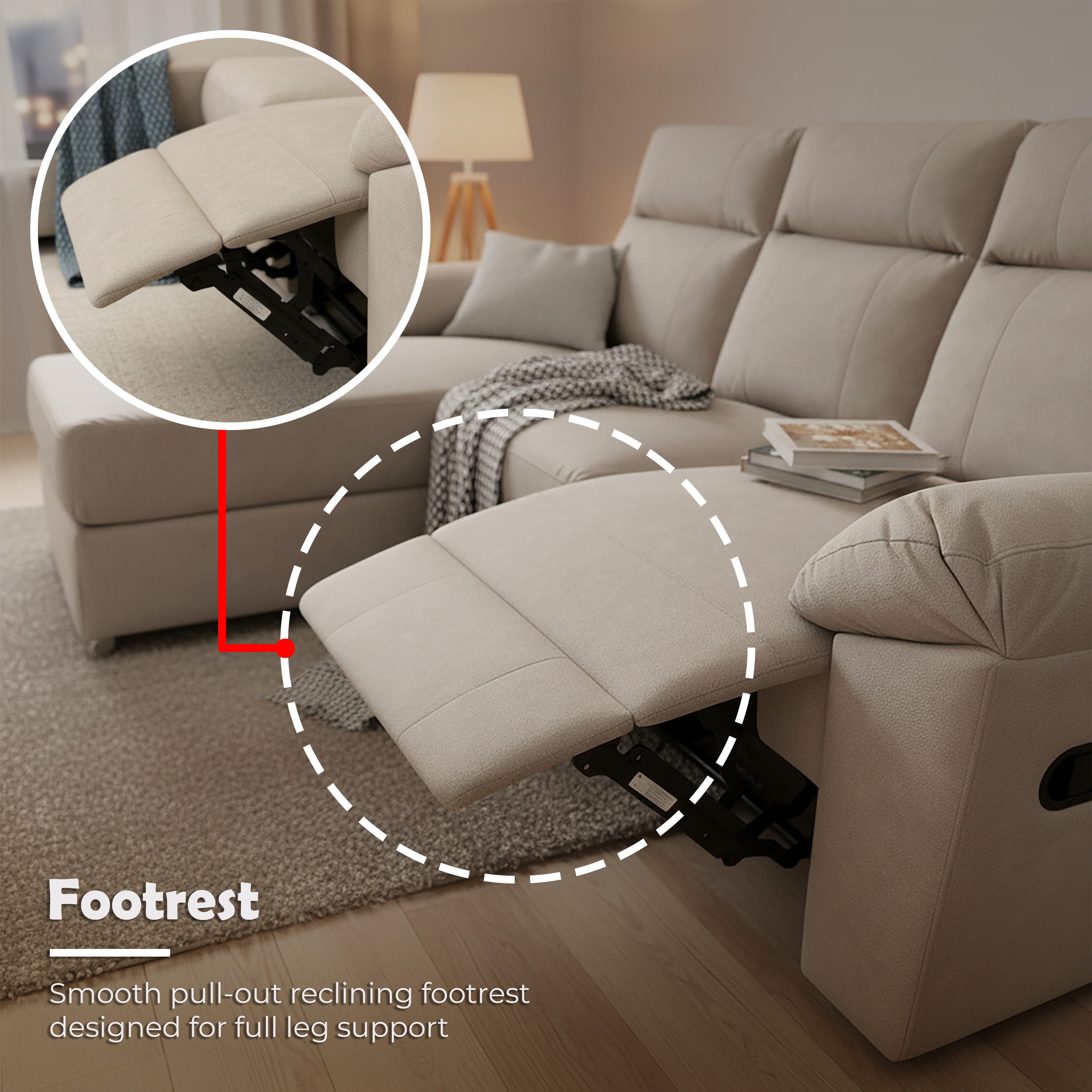 SKL Furniture BRYCE L Shape Recliner Sofa /Recliner Sofa Set /Easy ...