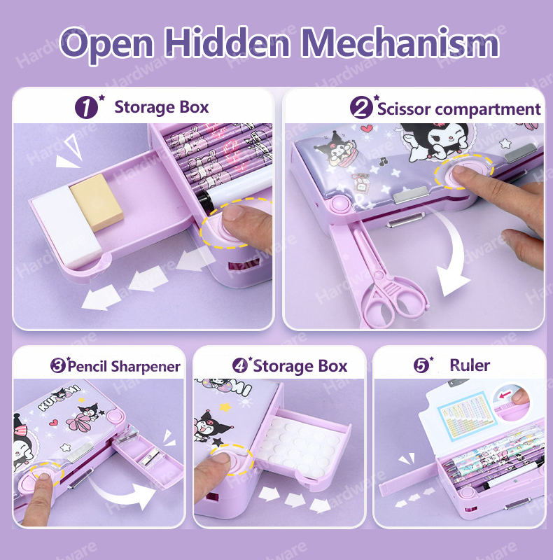Pencil Case Kids Pen Box Multifunction Pencil Box Primary School ...