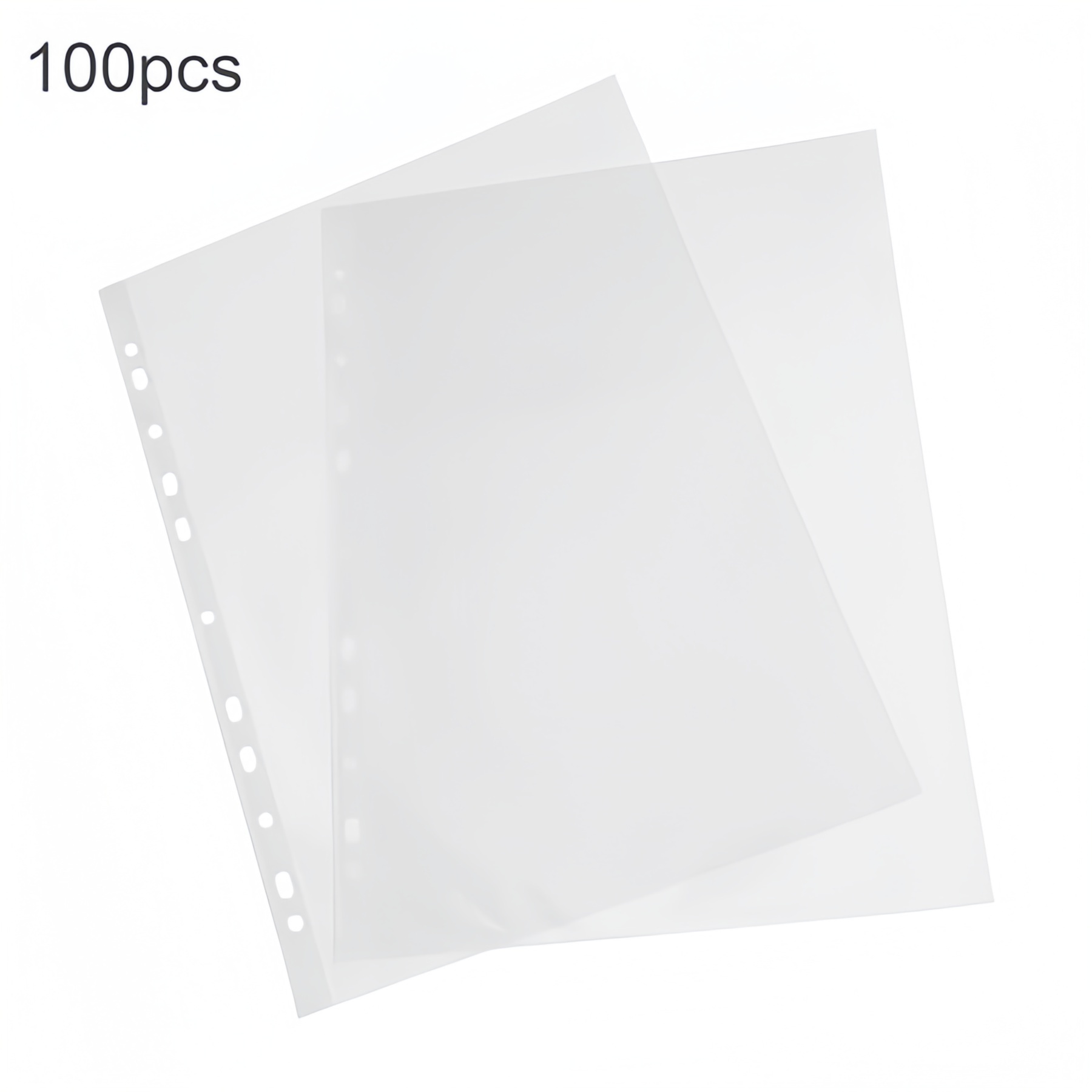 100PCS A4 Clear Sheet Protector 11 Holes 3C 6C 8C Durable Waterproof ...
