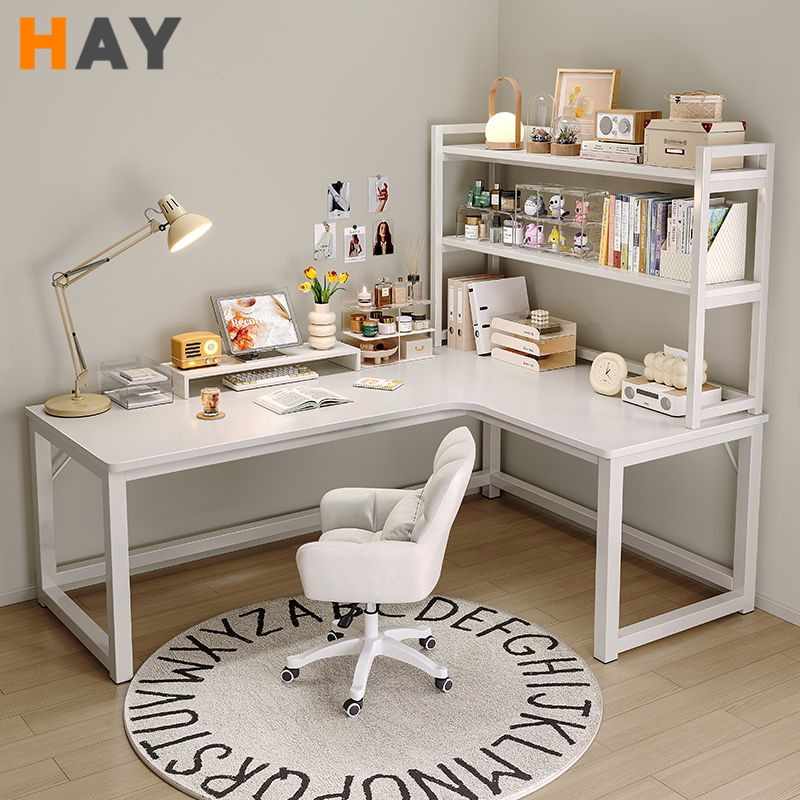 Meja Komputer L Shape Computer Table Corner Desk Computer Desk White ...