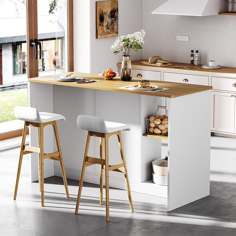 Modern Kitchen Island Cabinet Cart Sideboard with Storage Rack bar ...