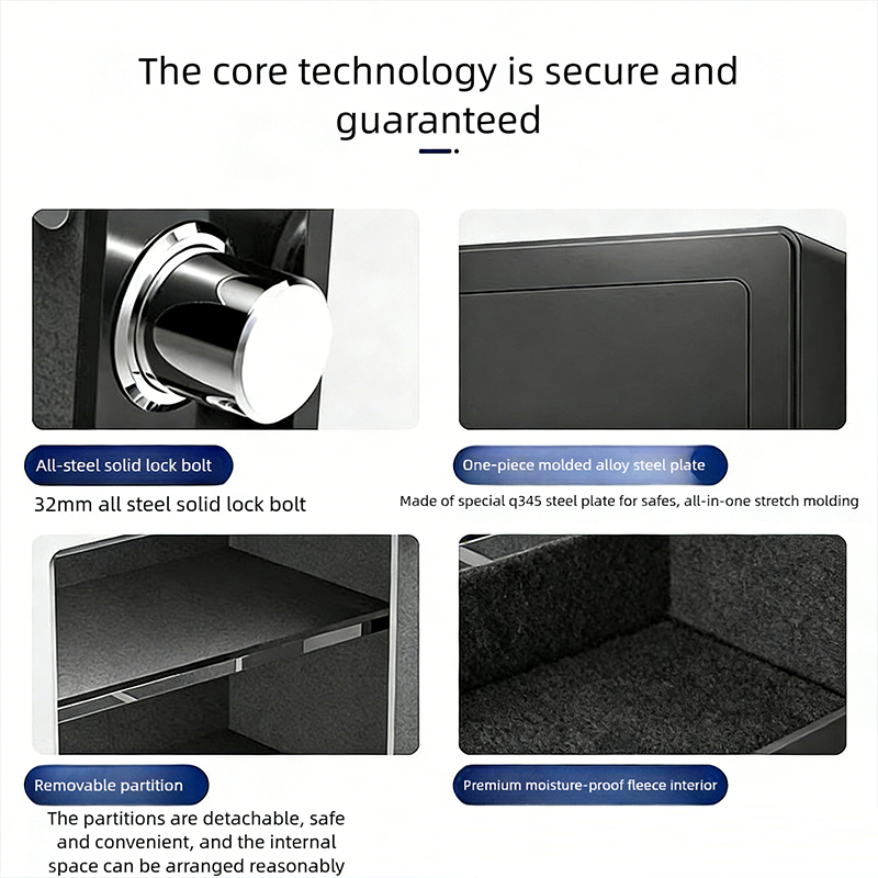 Safety box Password Fingerprint Key Combination lock Digital Fire ...