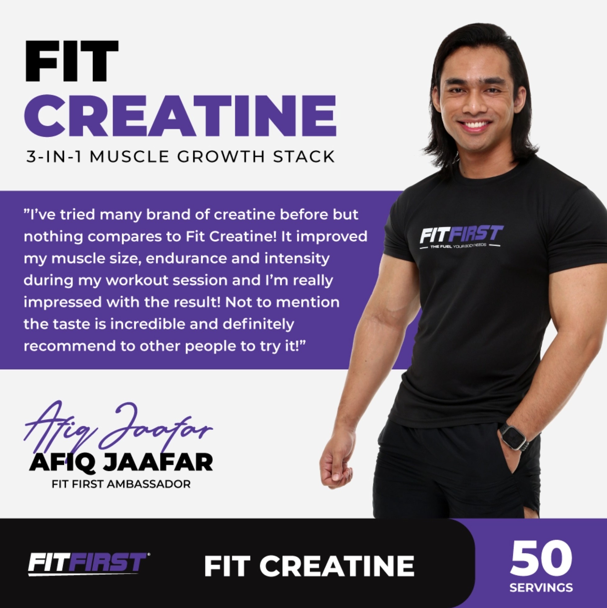 7.7 MegaSales - Fit First FIT Creatine Lemon 3-in-1 Powder 50 Servings ...