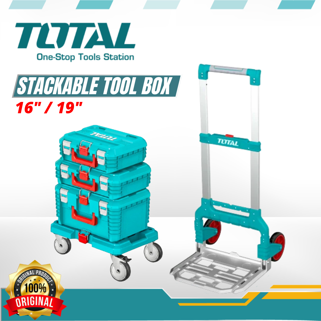 🔥New🔥TOTAL Stackable Tool Box / Rolling Board / Foldable Hand Truck ...