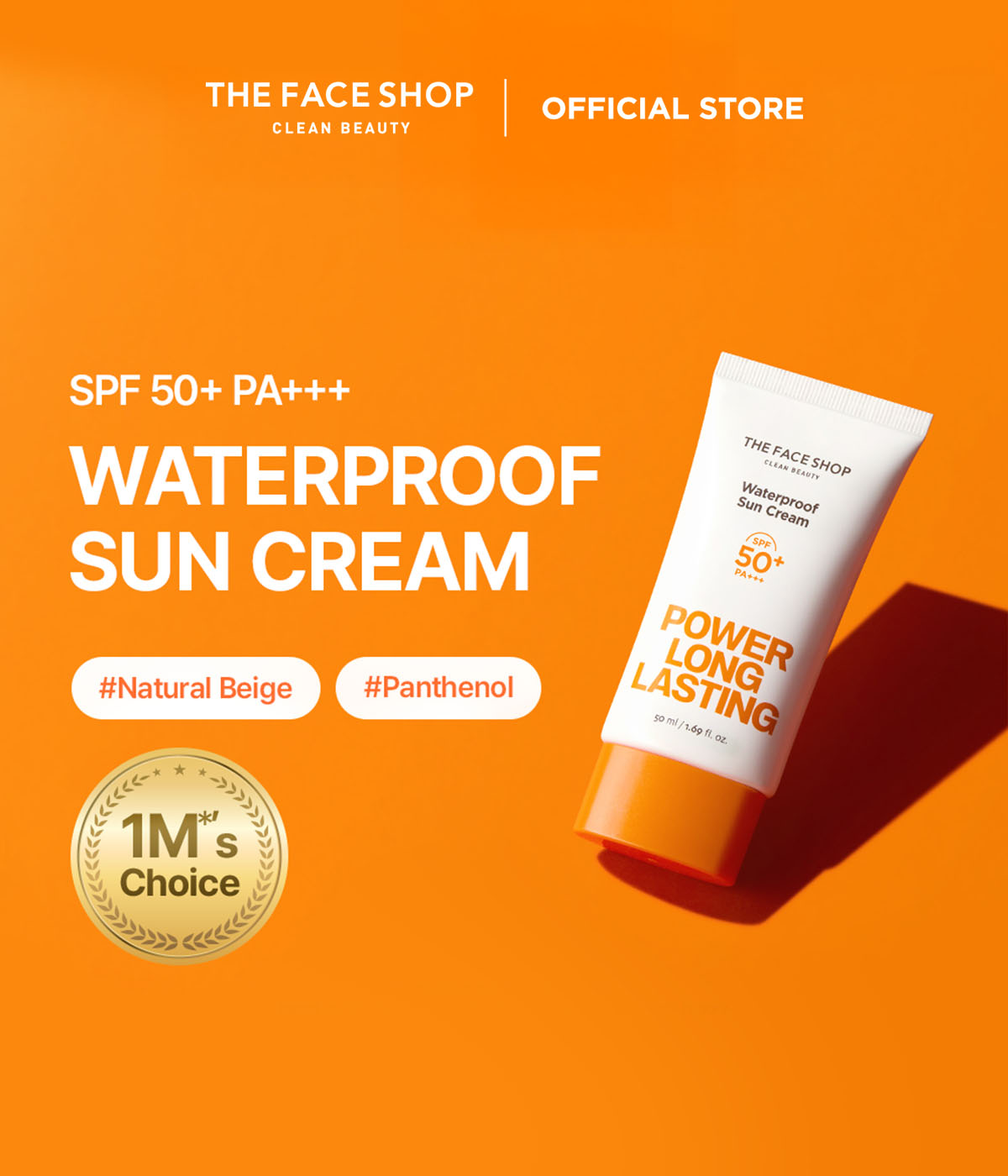 THE FACE SHOP Power Long-Lasting Sun Cream SPF 50+ PA+++ 50ml | Shopee ...