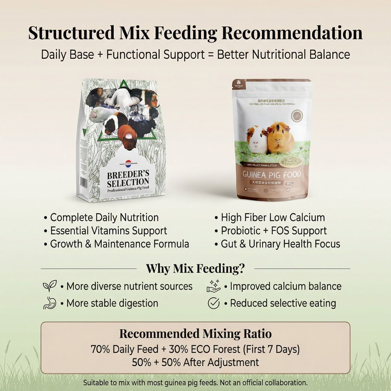 ECO Forest Guinea Pig Nutrition Upgrade | High Fiber Low Calcium | Mix ...