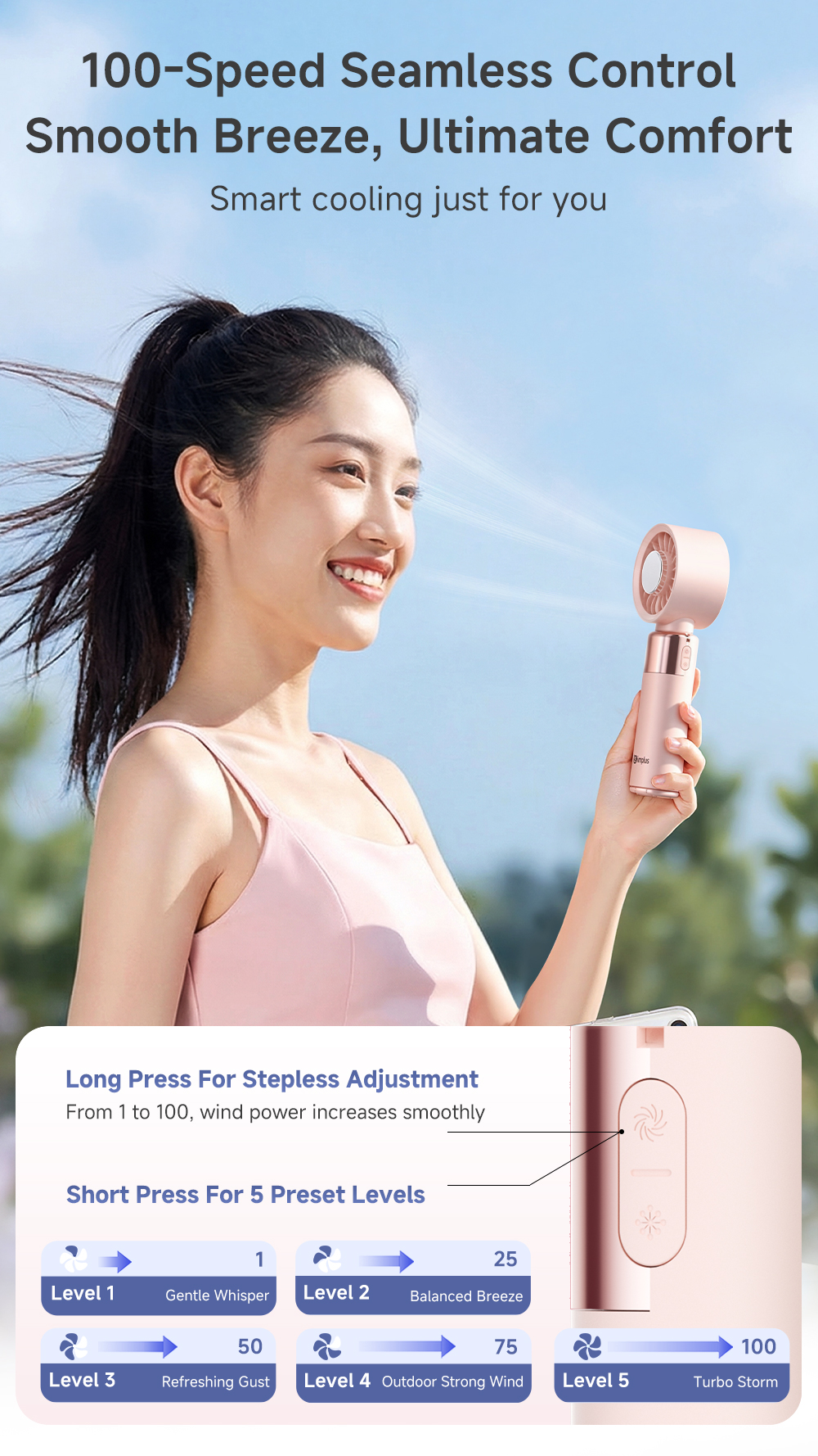 【New Launch】Simplus Cooling Fan丨100 Stepless Speed丨High Airflow丨Long ...