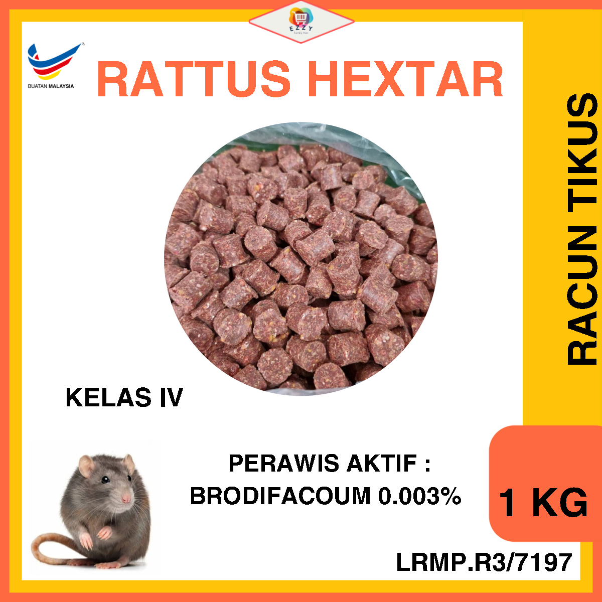 Matikus Storm Butik G2 1KG - Racun Tikus Berkesan, Pemusnah Cepat untuk ...