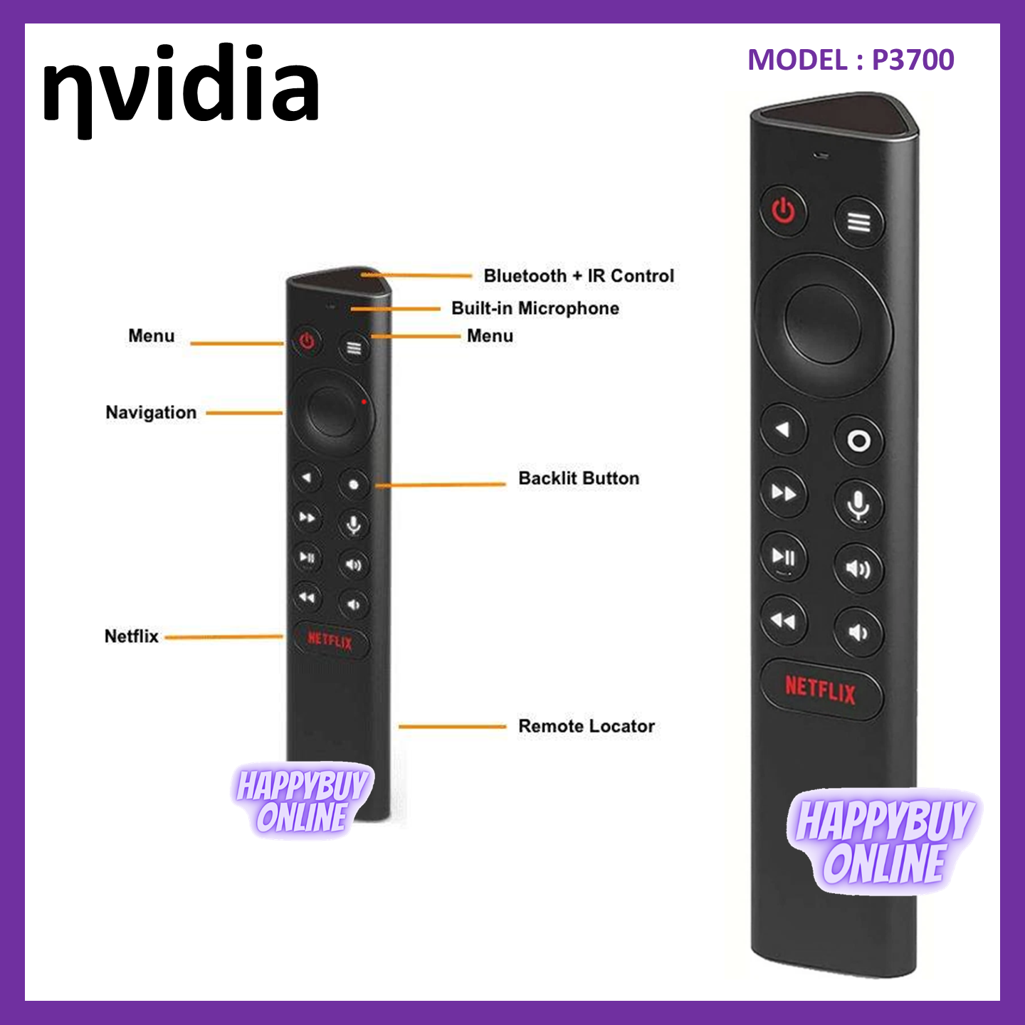 Compatible NVIDIA Shield Android TV Pro Remote Control 2015 2017 2019 ...