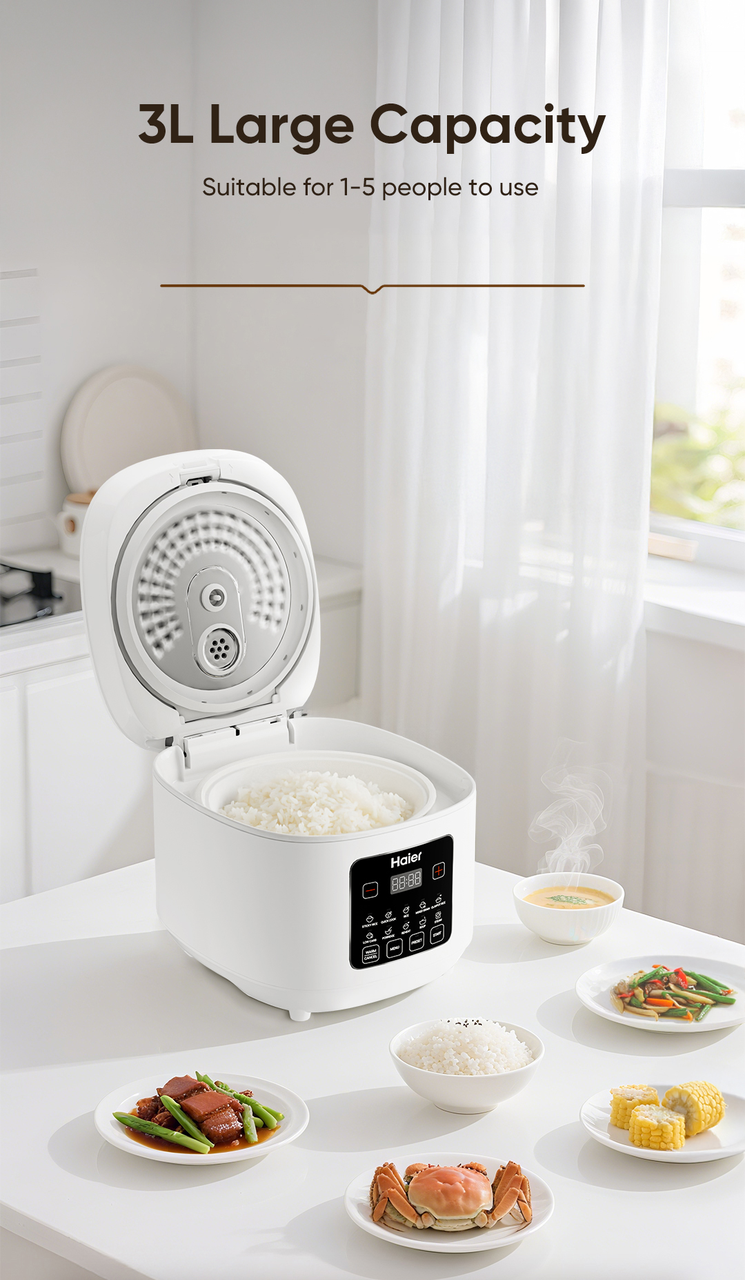 Haier Electric Smart Rice Cooker Multifunction Low Sugar Technology ...