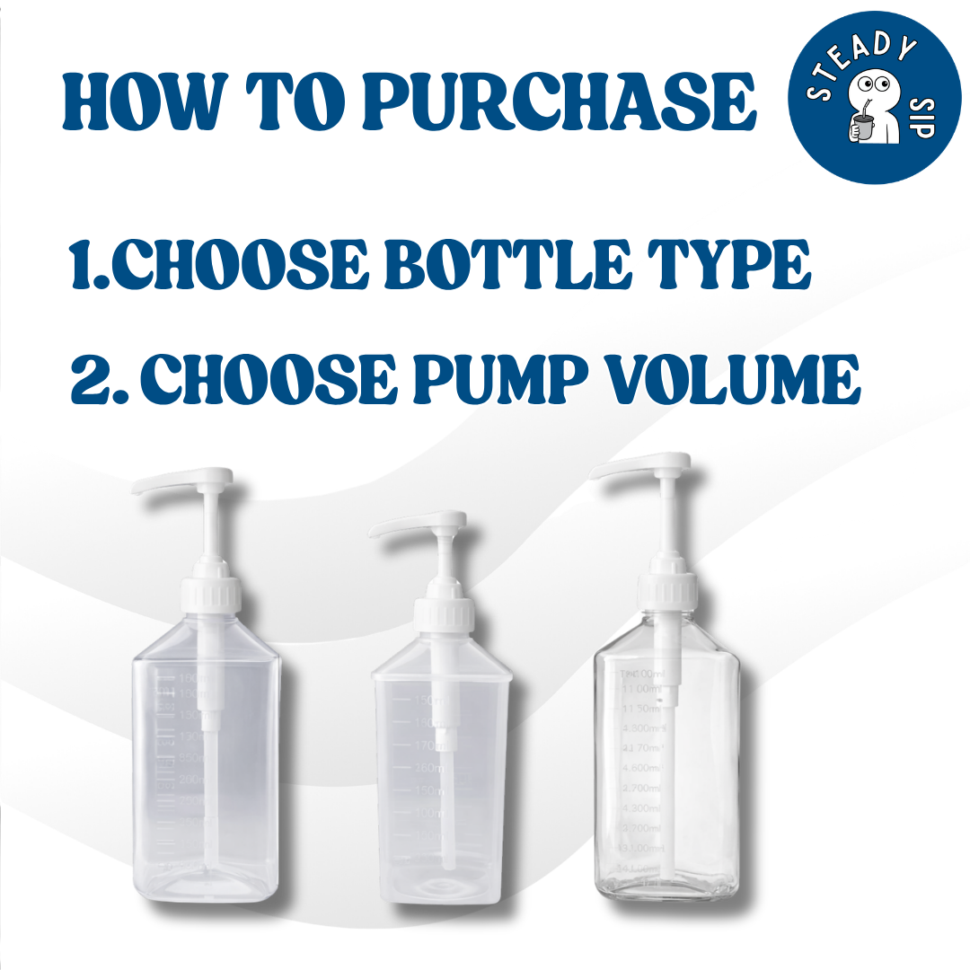 Steady Sip Syrup Pump Bottle 1Litre Syrup Dispenser Sugar Press Bottle ...