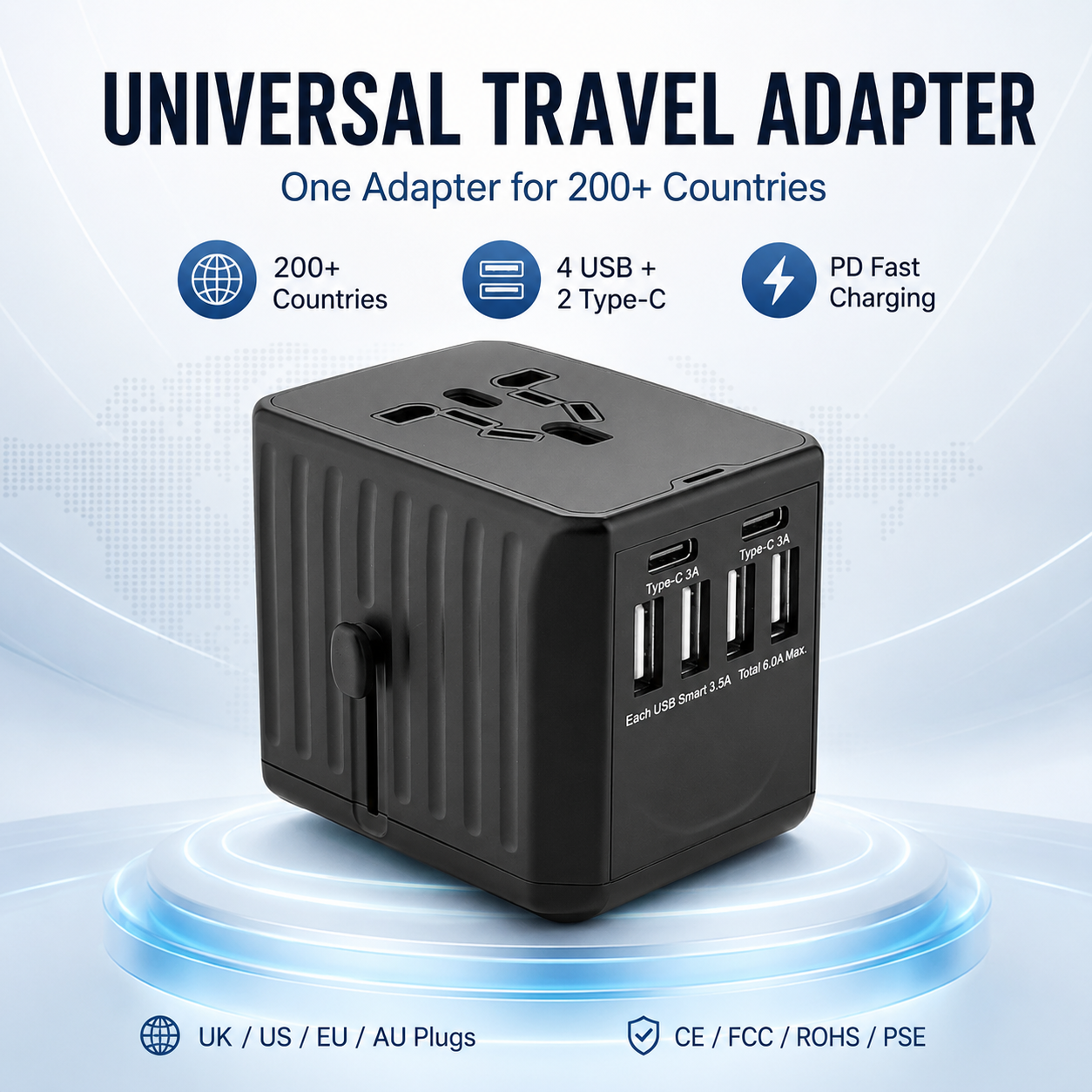 [MEGA PROMO] PD Universal Kepala Charger , PD Universal Adapter Travel ...