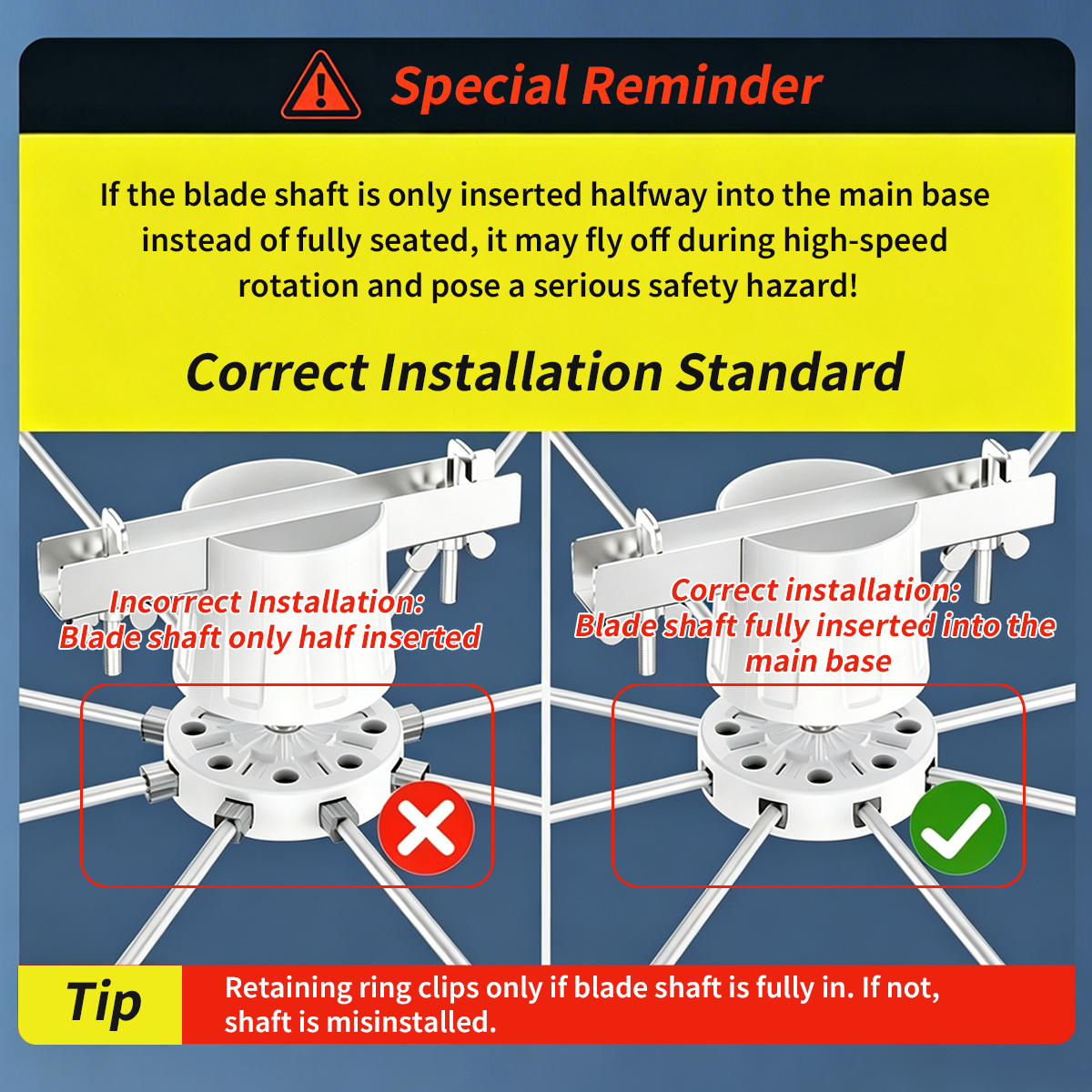 Anti-drop Aircond Guide Fan Cassette Aircon Central Fan 360° AC Wind ...