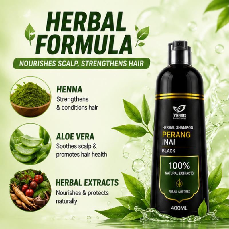 DHERBS Shampoo Inai Rambut Halal Sah Solat By Aliff Syukri Terlajak ...