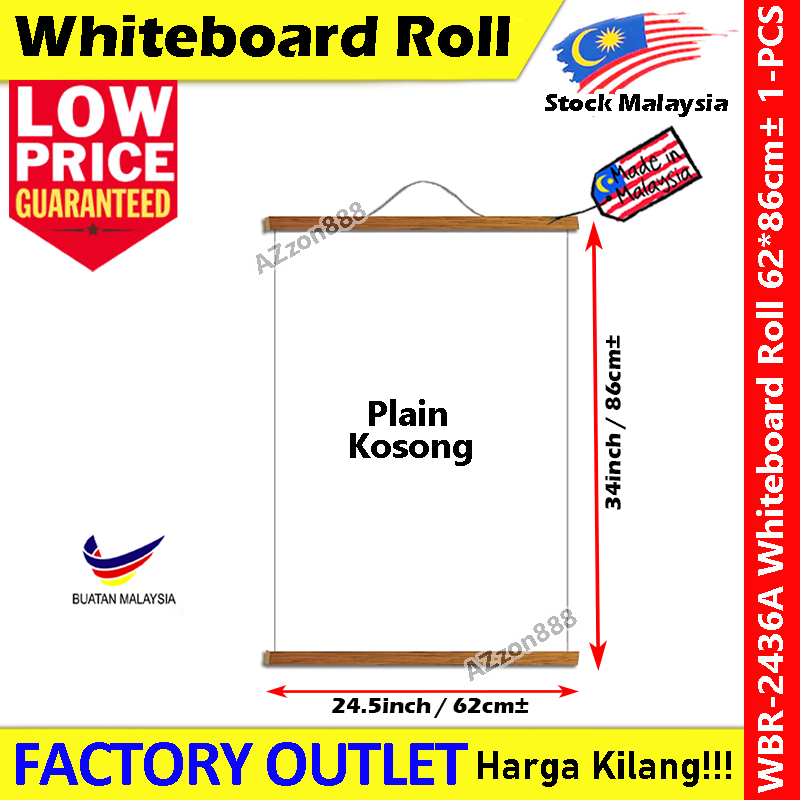 Whiteboard Roll Non Magnet 2 Way or 1Way White Board Roll 2x3ft 60x90cm ...