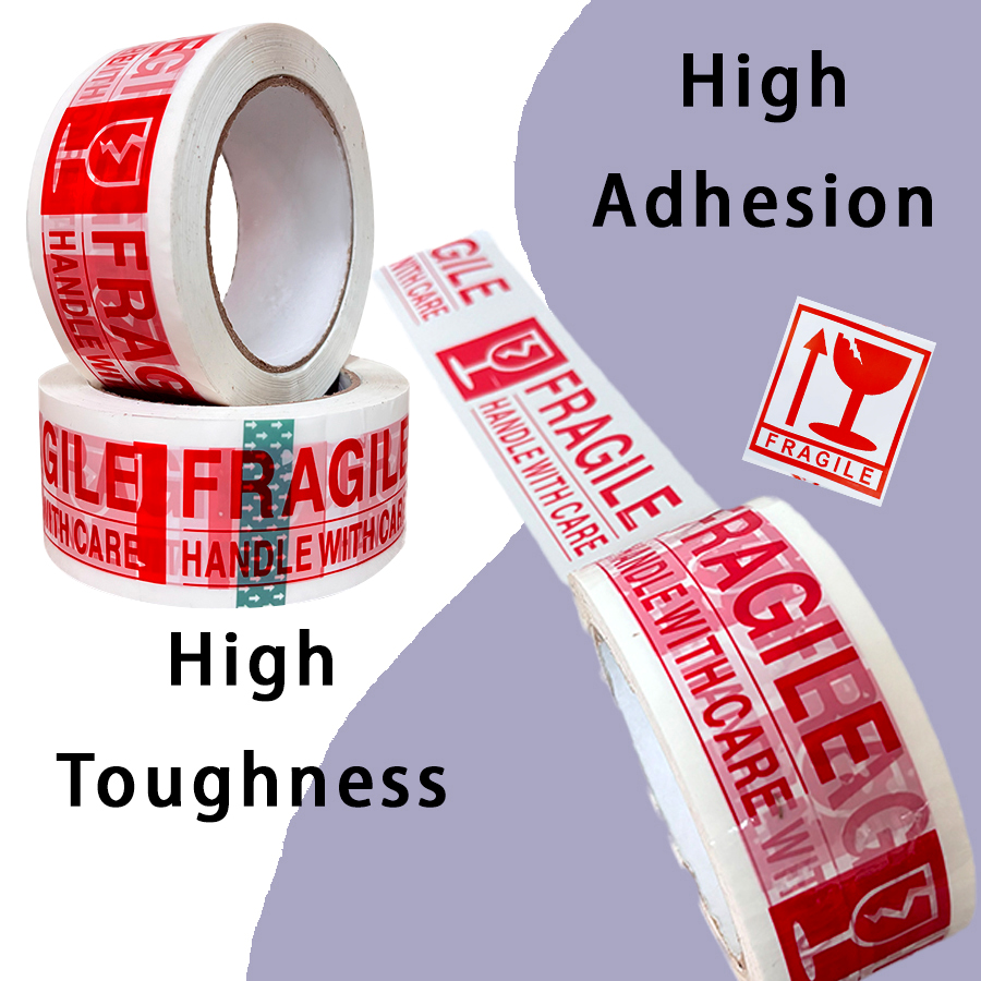 【Fragile 警示】Printed Warning OPP Tape 45mm×100Y×46Mic | Pita Amaran ...
