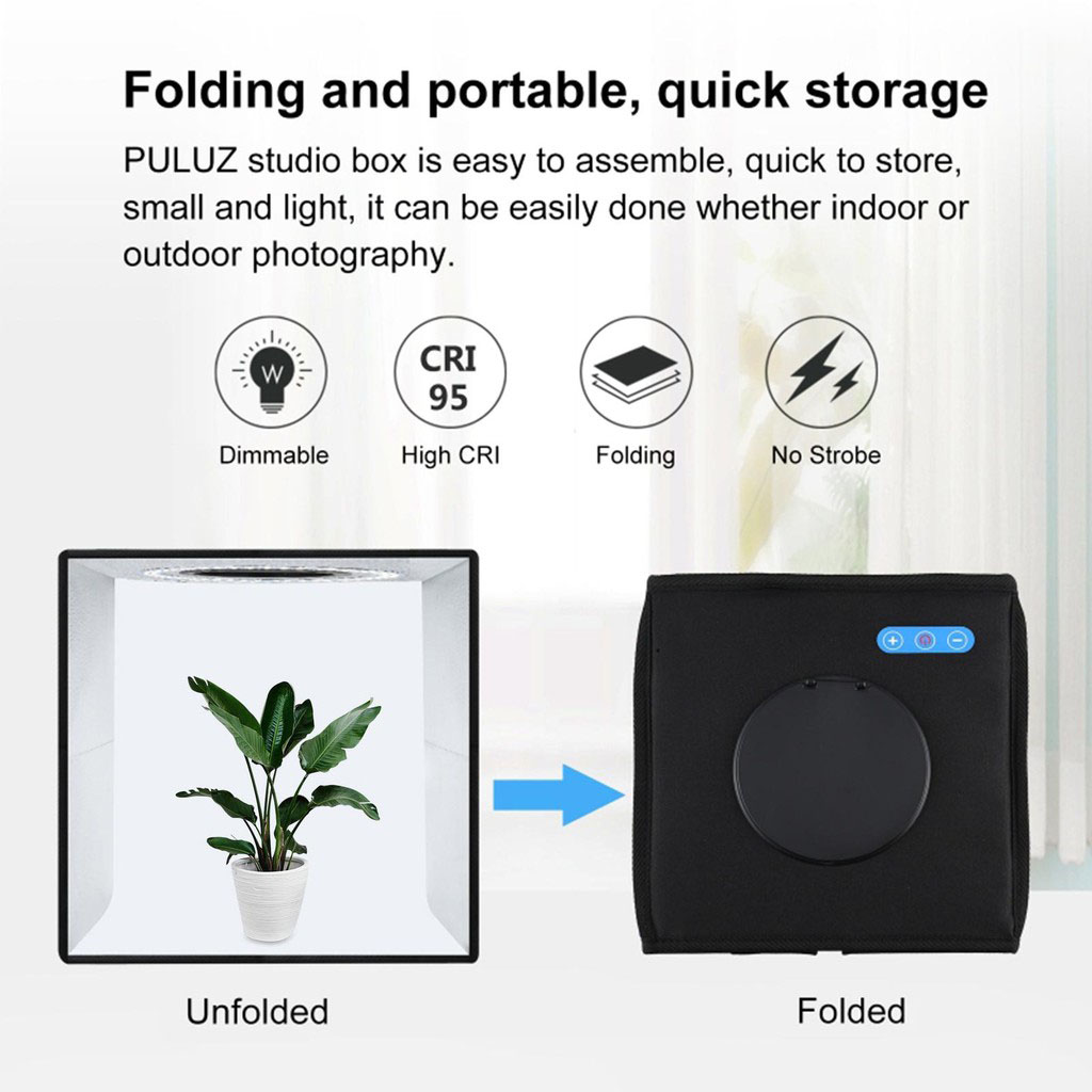 ZKeezm 30cm / 40cm LED Product Case Lightbox Folding Mini Photo Studio ...
