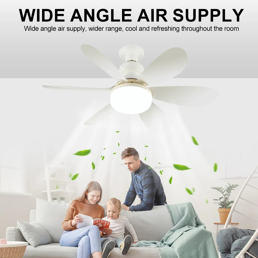 The New E27 Smart Fan Light 40W 30W Wireless Remote Control Led Ceiling ...