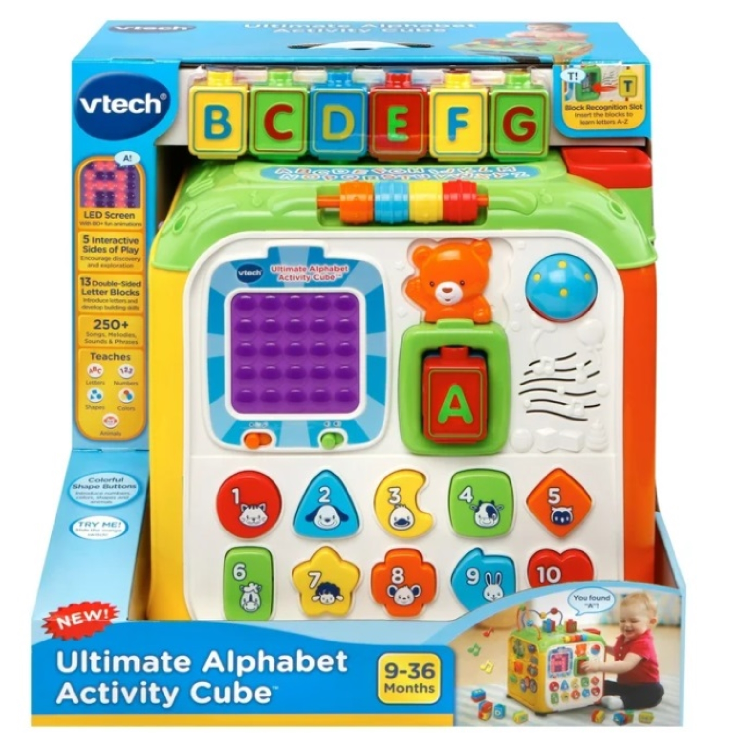 VTech Ultimate Alphabet Activity Cube Big Size Activity Cube Alphabet ...