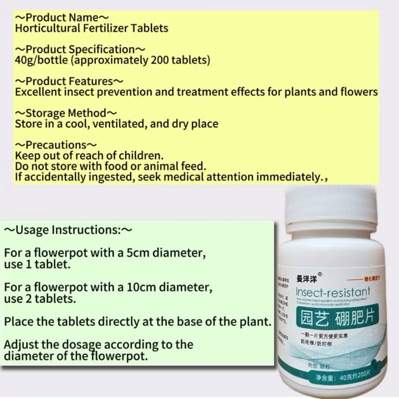 Plant Insect Resistant Tablets 40g | Gardening Insect Repellent ...