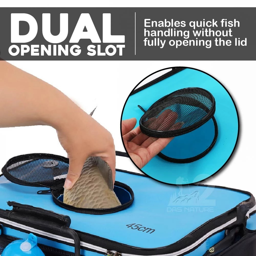 3H Baldi Memancing Folding Fishing Bucket Live Fish Bag Outdoor Tackle ...