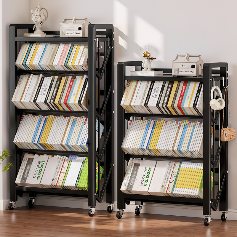 Bookshelf Almari Buku Steel Metal Book Rack Rak Buku Besi 2/3/4/5Tier ...