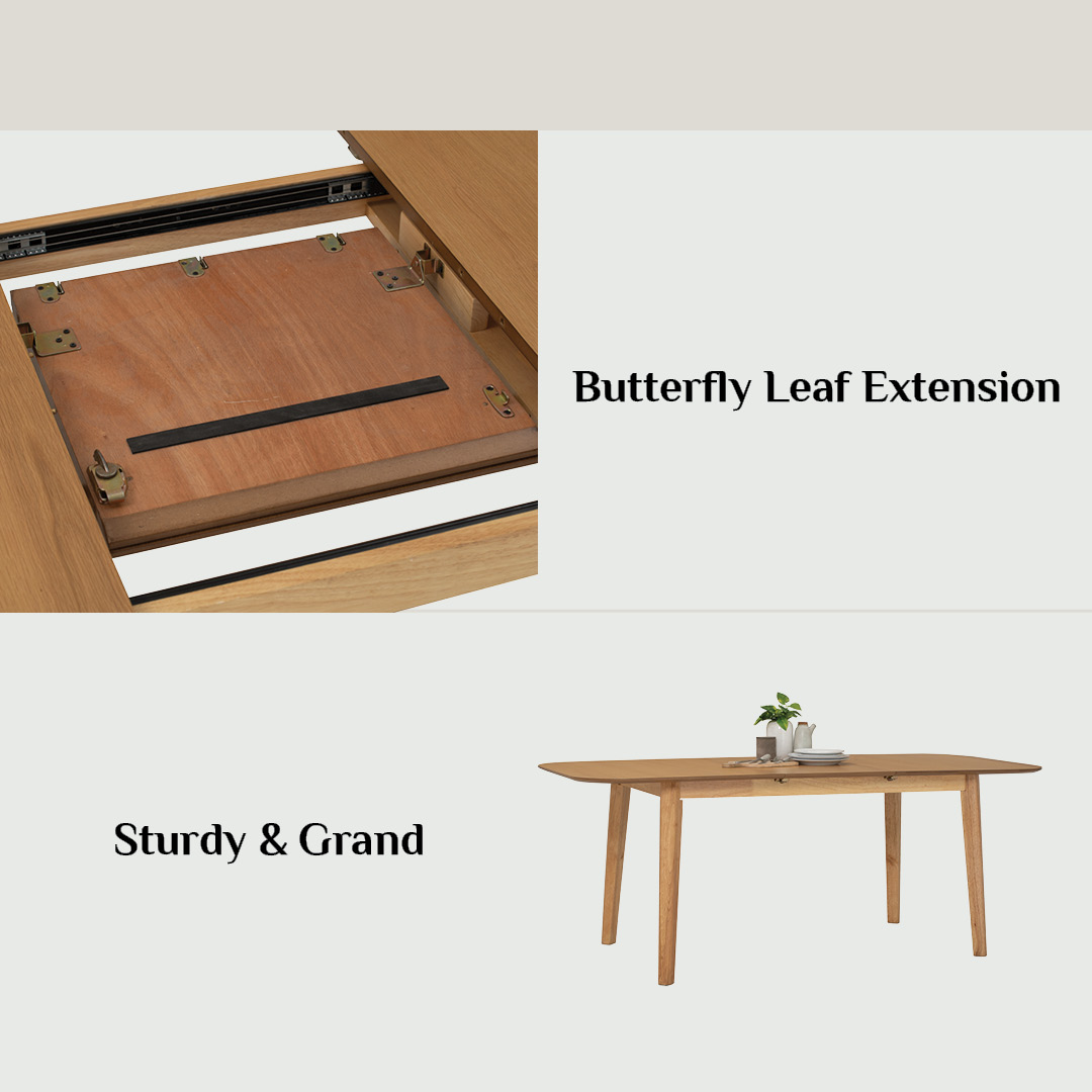 Furnihub WOYER (LONG) Extension Dining Table | Extendable Dining Table ...