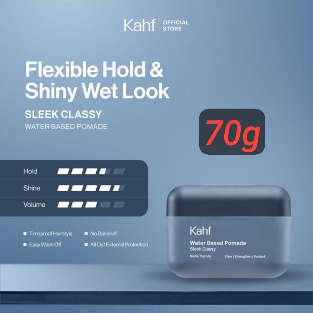 minyak rambut Kahf water based pomade 70g | Shopee Malaysia