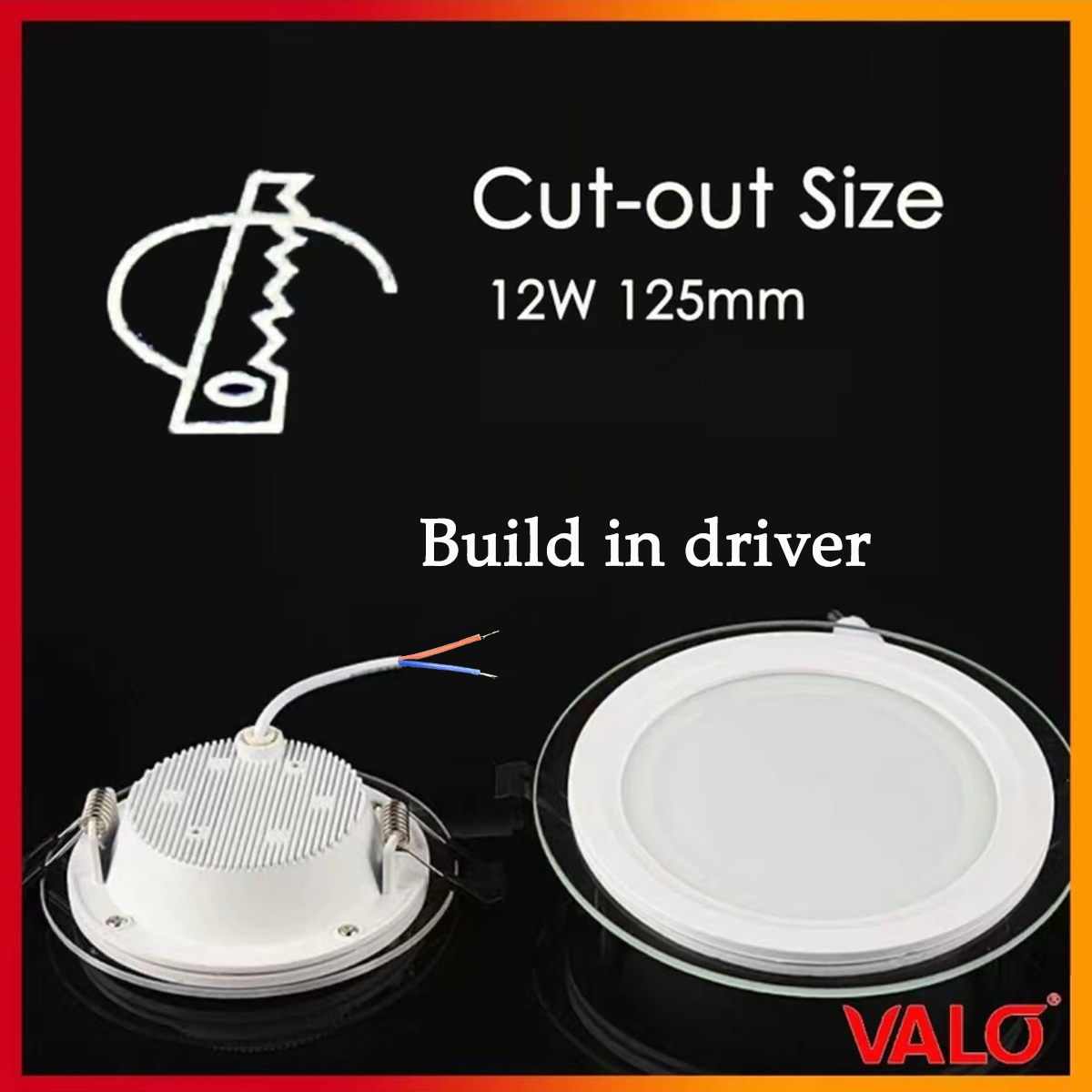 Bundle 5 (SIRIM) Glass Led Down Light 12w 18w Lampu silling kapur glass ...