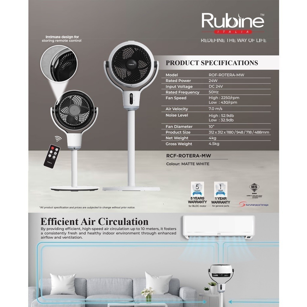 (FreeBubbleWrap)Rubine ROF-ROTERA 4 In 1 Height Adjustable Air ...